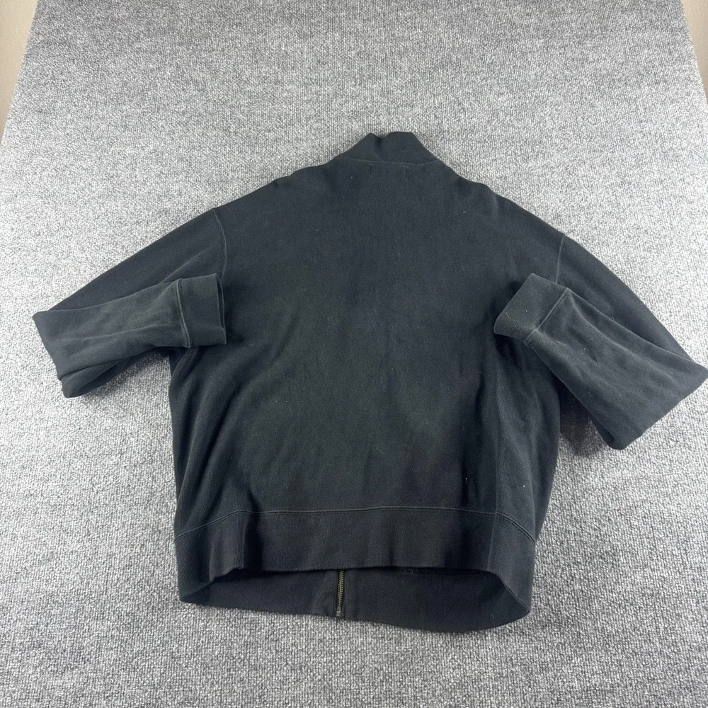 Polo Ralph Lauren Sweatshirt Mens L Black Full Zip Mock Neck Pockets Pony Logo